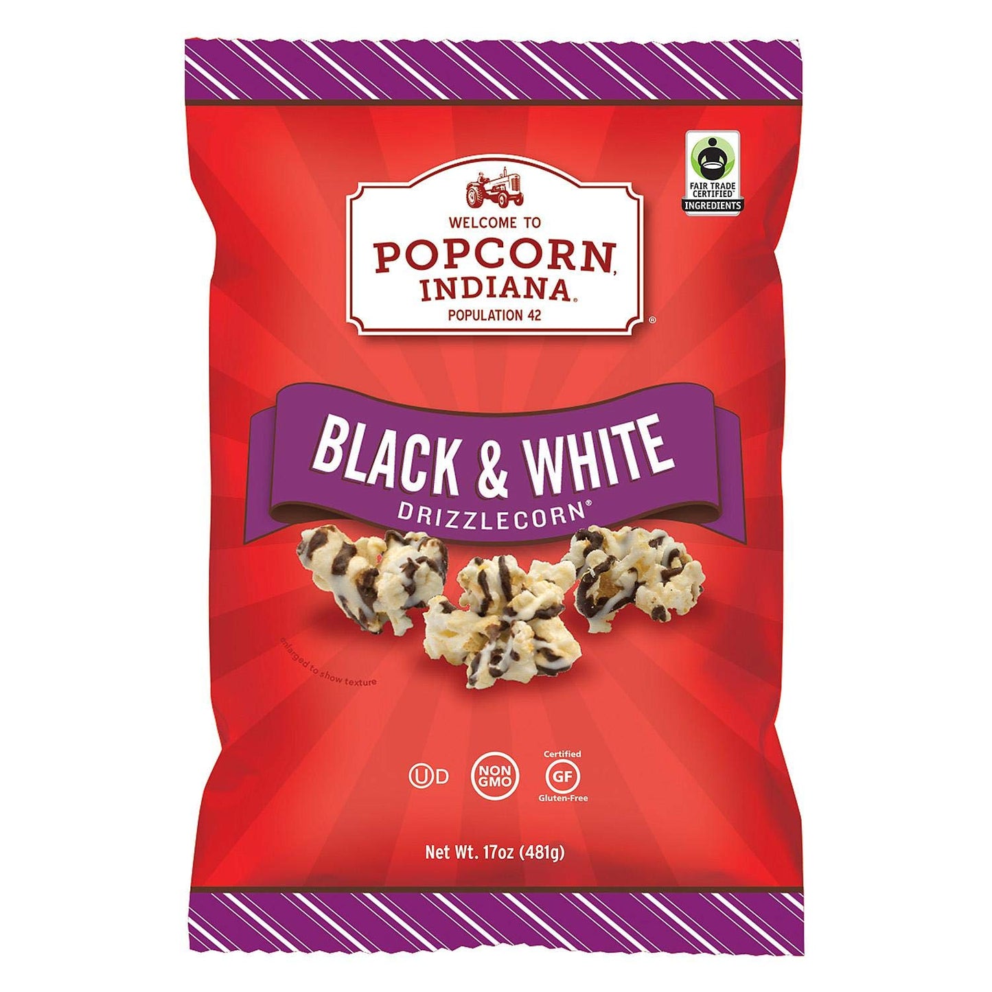 Popcorn Indiana Black & White Drizzlecorn (17 Oz.) (Pack Of 2)