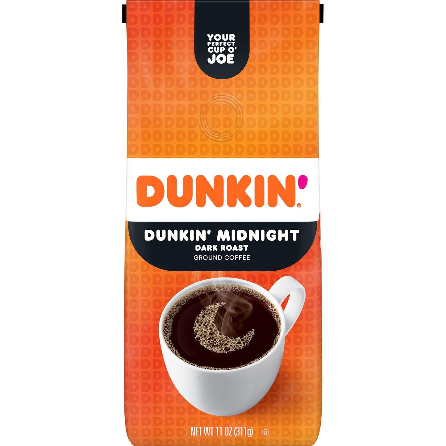 Dunkin Midnight Dark Roast Ground Coffee 11 Ounce