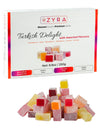 Zyra Turkish Delight - 8.8Oz - Woman Owned Brand - Luxury With Assorted Fruit - Rose, Strawberry, Raspberry, Blackberry, Lemon, Orange - Authentic Enhanced Lokum Confectionery - Gifts For Everyone