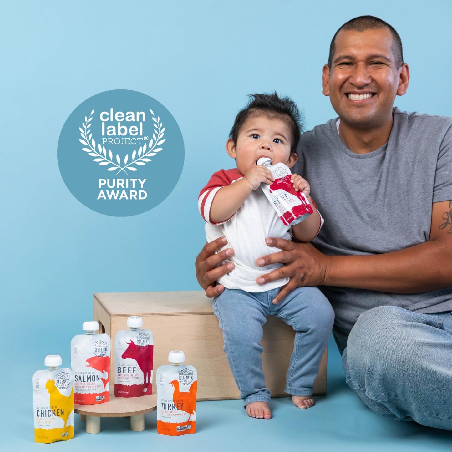 Serenity Kids 6+ Months Baby Food Pouches Puree Made With Ethically Sourced Meats & Organic Veggies | 3.5 Ounce Bpa-Free Pouch |