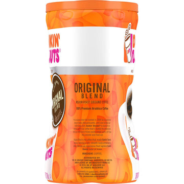 Dunkin Donuts Original Ground Coffee 45 oz - Makes up to 150 6 fl oz cups 2 Pack