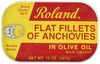 Roland Wild Caught Flat Fillets of Anchovies in Olive Oil 14 oz