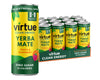 Virtue Yerba Mate, Peach & Raspberry - Natural Energy Drink - Sugar Free, Zero Calories, 8.4 oz (Pack of 12)
