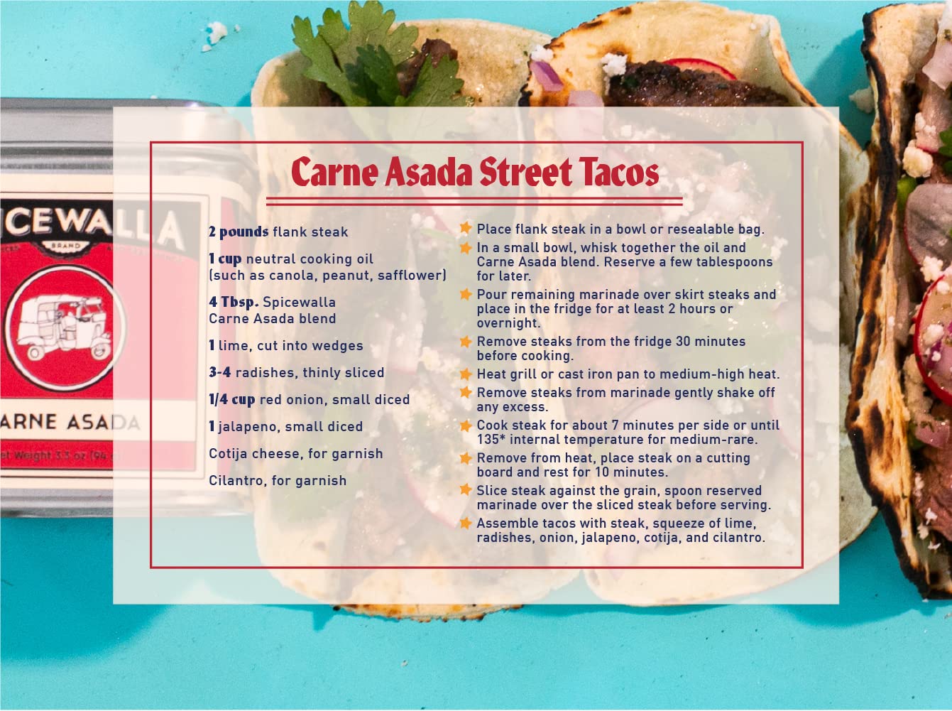 Spicewalla Taco Seasoning 3 Pack | Carne Asada, Al Pastor, Pescado Verde | Gluten Free, Non-Gmo, No Msg, Gift Set