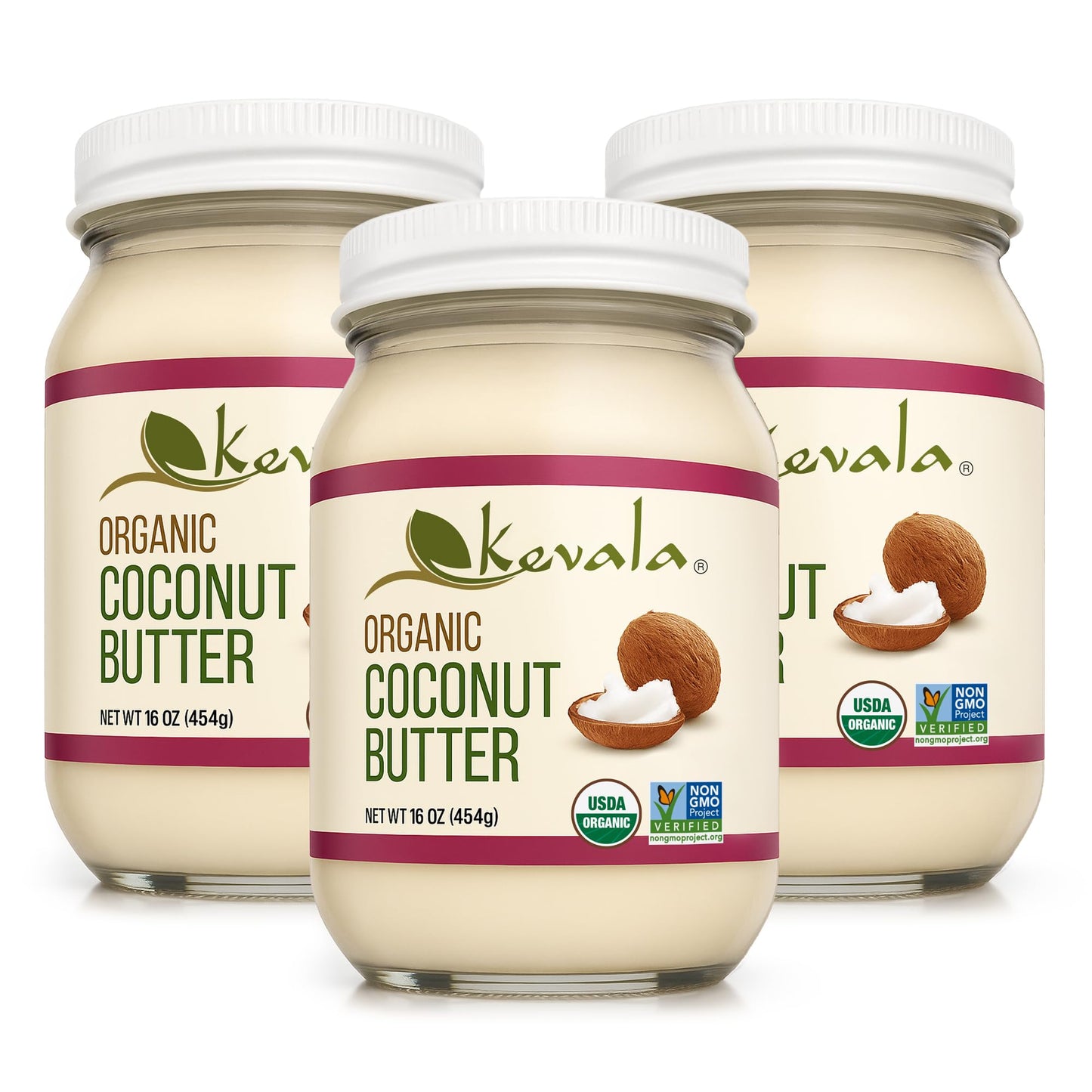 Kevala Organic Coconut Butter - Raw, Cold-Pressed Spread & Cream Alternative for Baking, Desserts & Toast - Vegan, Gluten-Free,