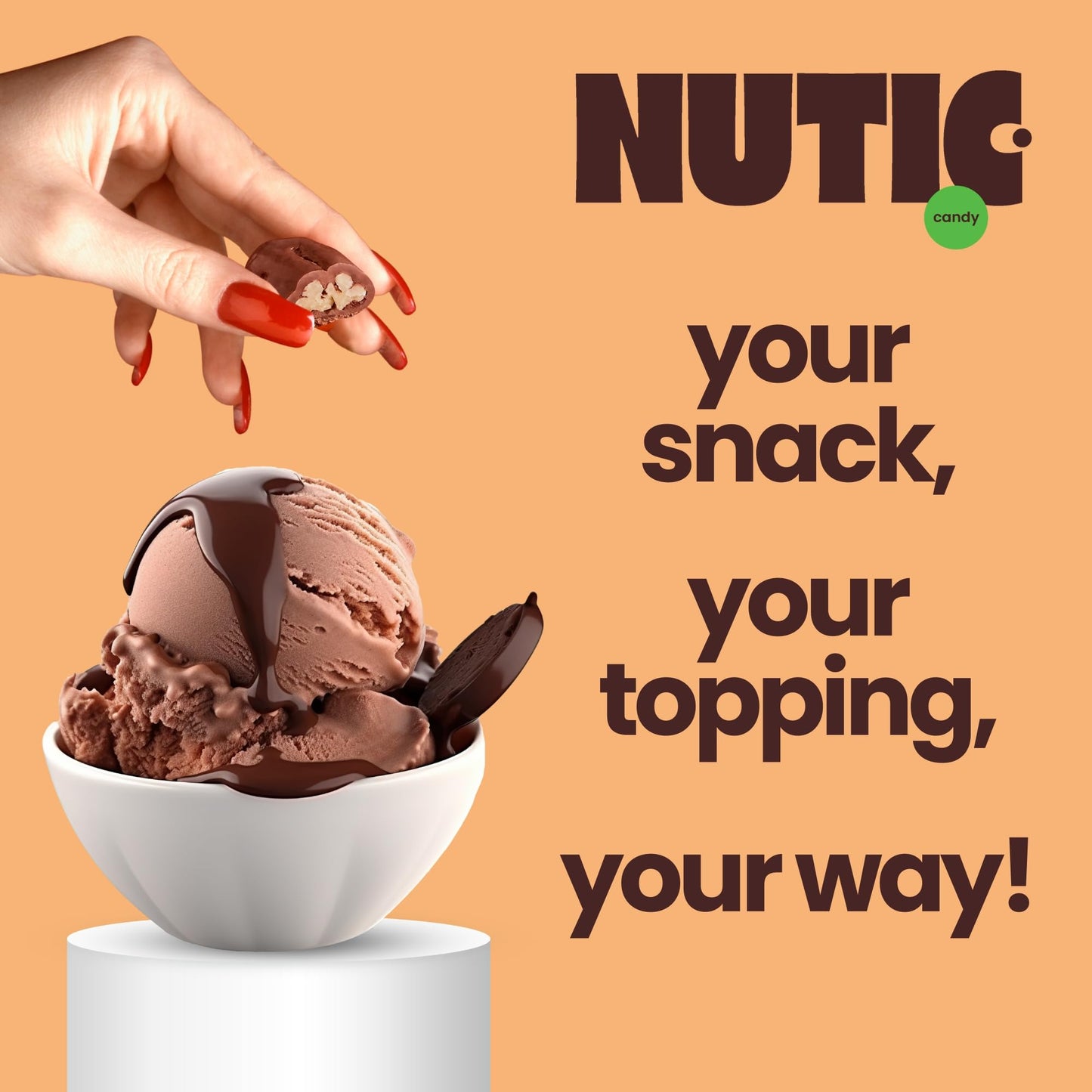 Nutic Milk Chocolate Covered Pecans - 5Lb - Sweet Delights - Indulge In Soft & Creamy, Exquisite Candy Clusters & Sweet Snacks,