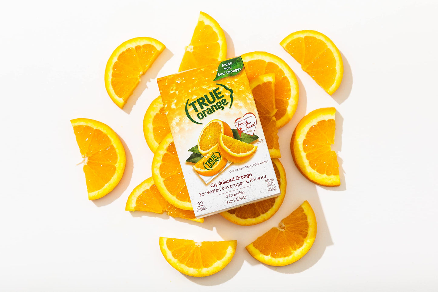True Orange Water Enhancer (32 Packets) | Zero Calorie Water Flavoring | For Water, Bottled Water, Iced Tea & Recipes | Water Flavor Packets Made With Real Oranges