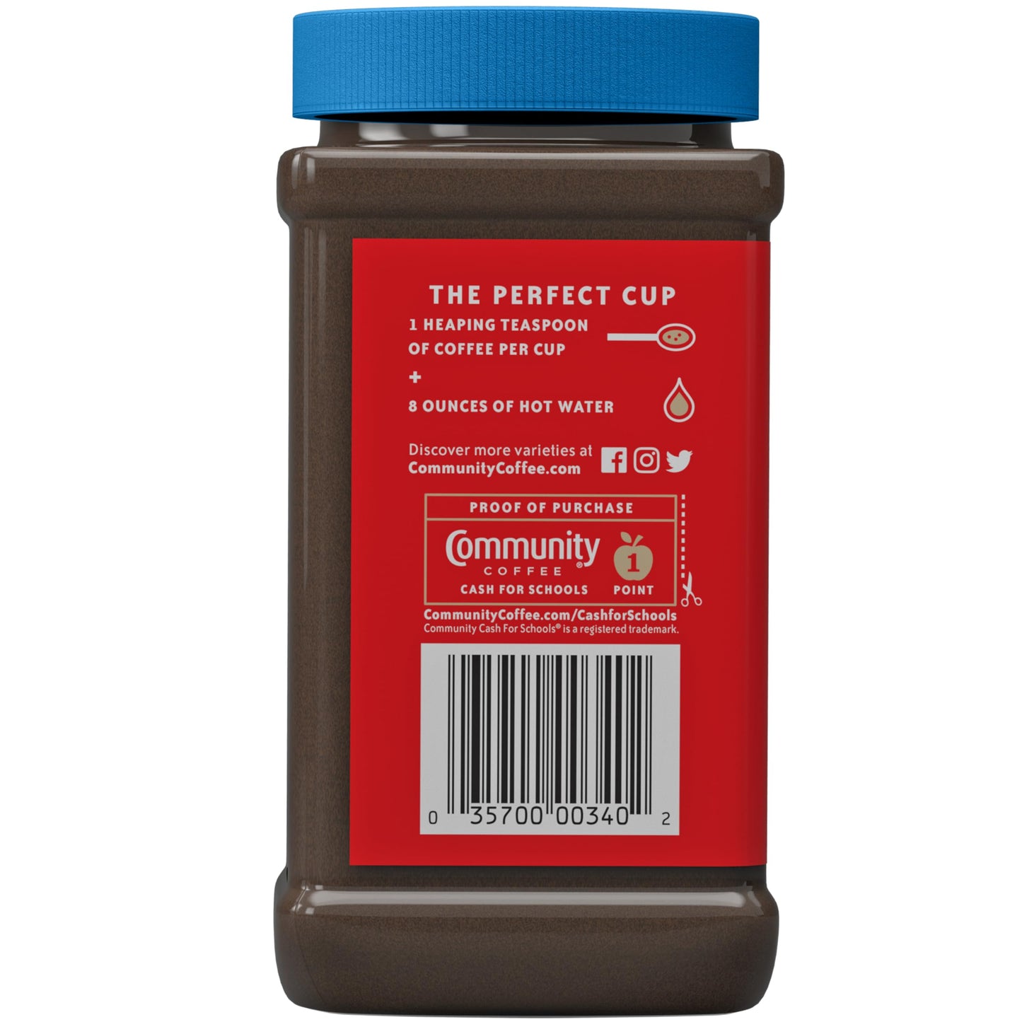 Community Coffee Breakfast Blend Instant Coffee, Medium Roast, 7 Ounce Jar (Pack Of 12)