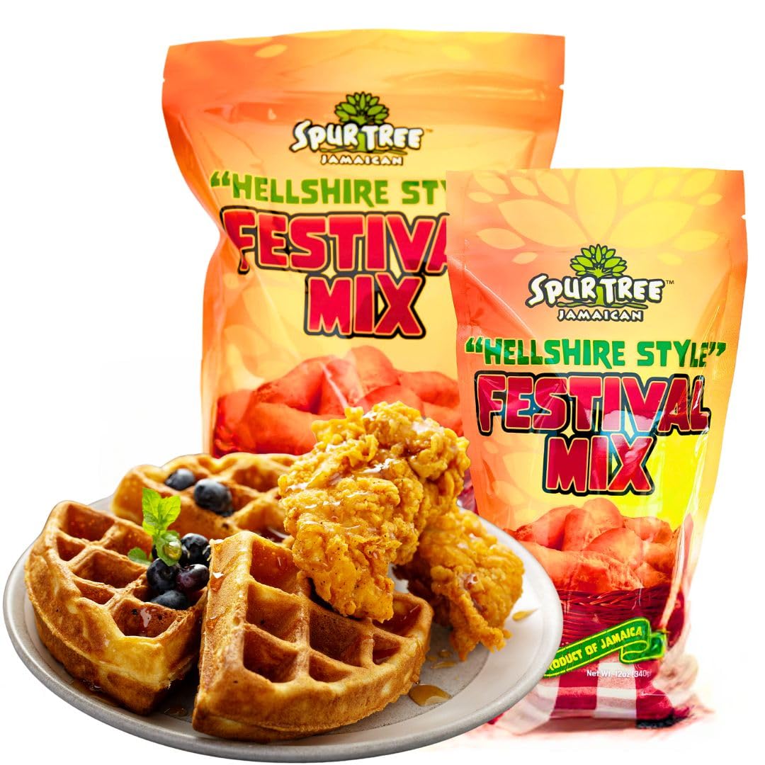 Spur Tree Jamaican Hellshire Style Festival Mix - Seasoned Coating For Crispy Flavor - Frying Magic For Deliciously Easy Meals -