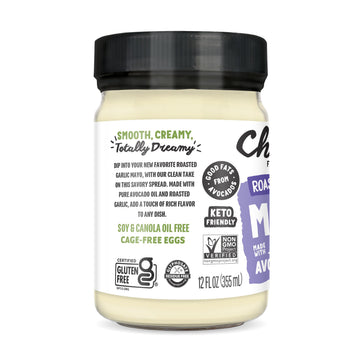 Chosen Foods 100% Avocado Oil-Based Roasted Garlic Mayonnaise, Gluten & Dairy Free, Low-Carb, Keto & Paleo Diet Friendly, Mayo F