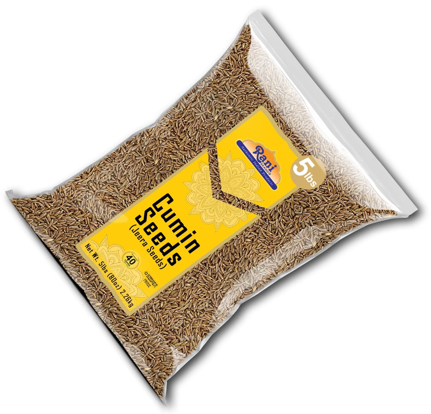 Rani Cumin Seeds Whole (Jeera) Spice 80oz (5lbs) 2.27kg Bulk ~ All Natural | Gluten Friendly | NON-GMO | Kosher | Vegan | Indian