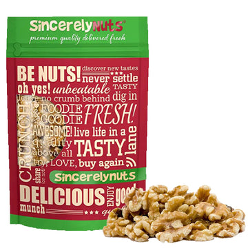 Sincerely Nuts Raw Shelled Walnuts (2lb bag) | No Shell Walnut Halves and Pieces | Easy to Eat & Cook Right Out of the Bag | Kos