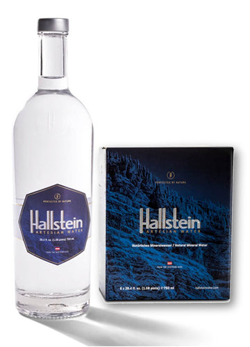 Hallstein Artesian Natural Alkaline Still Water - 25.4 fl oz (Pack of 6 Glass Bottles)