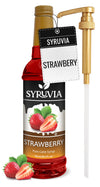Syruvia Strawberry Syrup - Strawberry Syrup Flavor, 25.4 fl oz - Perfect for Cocktails, ice Tea, Desserts, Italian Sodas, Ice an