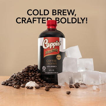 Cappio Cold Brew Concentrate - 1 Pack | Smooth & Versatile Coffee Concentrate | Small-Batch Roasted | 16 Fl Oz