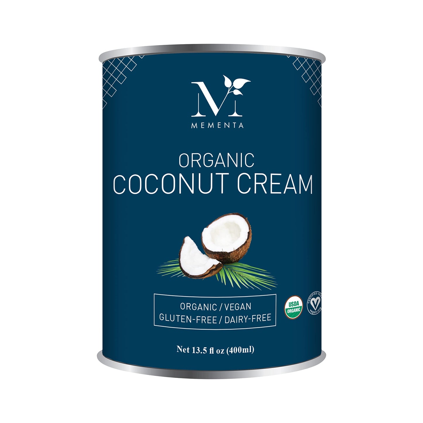 Mementa Organic Coconut Cream 400 ml Can (Pack of 6)