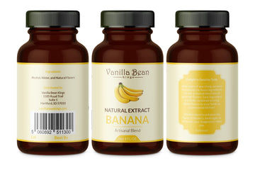 Natural Banana Extract For Baking And Flavoring - 4 Oz - Premium Quality Natural Flavors For Baked Goods, Desserts, & Cooking