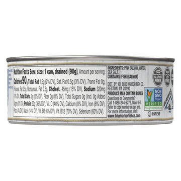 Blue Harbor Fish Co. Wild Pink Salmon In Water With Sea Salt - 5 Oz Can (Pack Of 12)