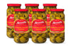 Mezzetta Jalapeno Stuffed Olives, Medium Heat, Gluten Free, Keto, 10 Ounce Jar, Pack of 6