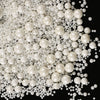 Kasvan White Pearl Sugar Sprinkles - Edible Candy Pearls 130G/4.58 Oz, Mix Size, Baking Cake Decorations, Ice Cream Toppings And
