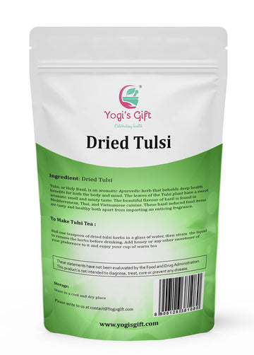 Dried Tulsi | Holy Basil Leaf Tea 1 Lb | Relaxing And Calming Tea | 100% Natural | By Yogi'S Gift