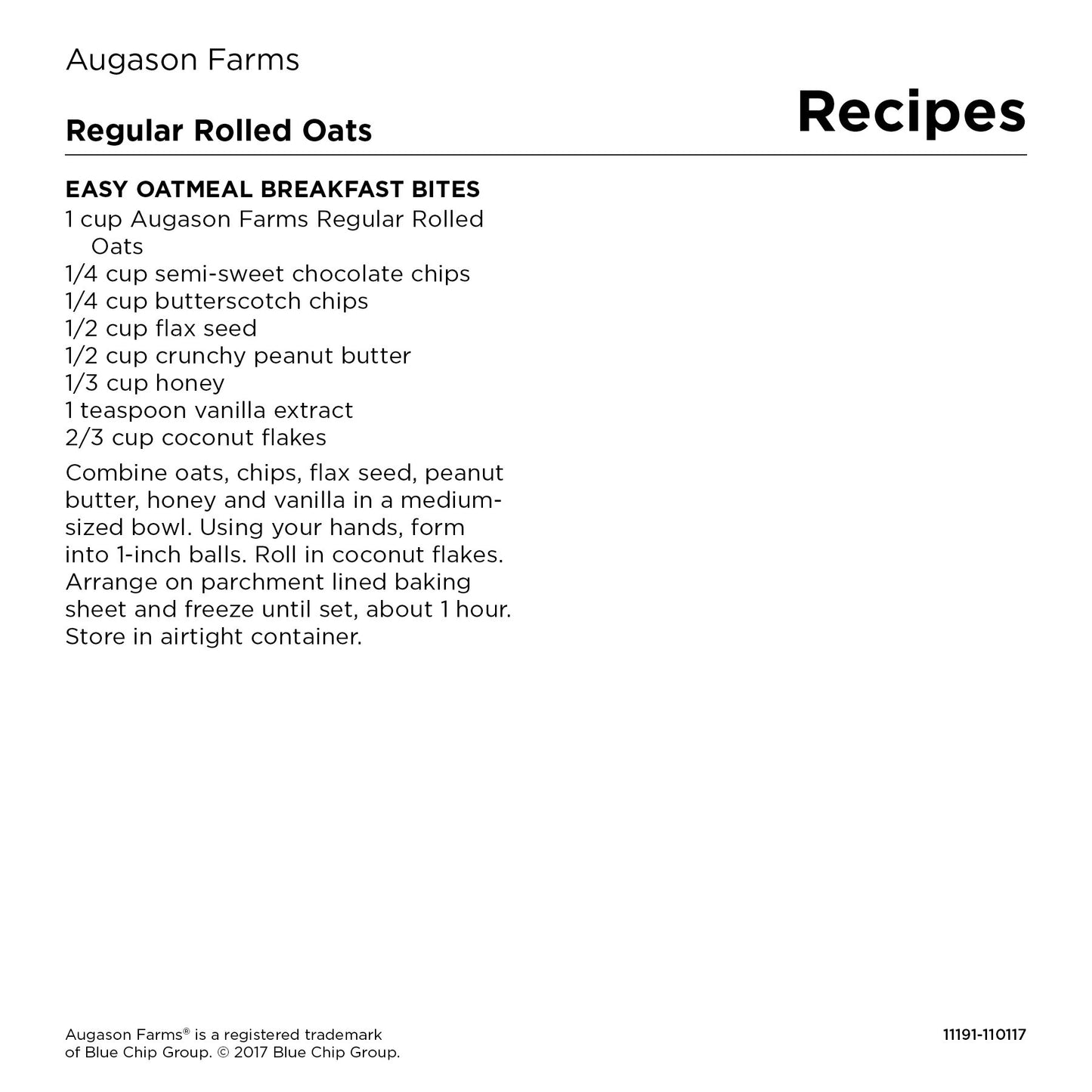 Augason Farms Regular Rolled Oats Emergency Food Storage 10 Pound Pail