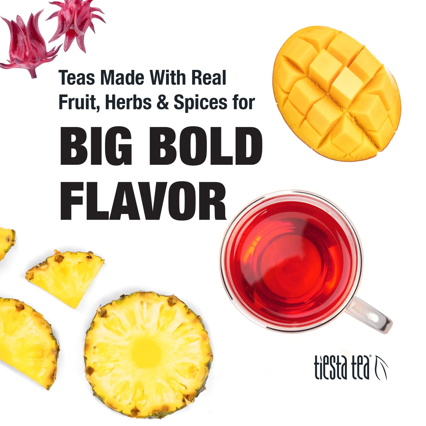 Tiesta Tea - Pineapple Sangria | Pineapple Hibiscus White Tea | Premium Loose Leaf Tea Blend | Low-Caffeinated Fruit Tea | Make