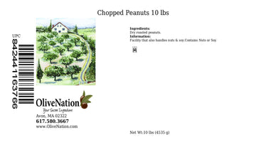 Olivenation Chopped Peanuts, Blanched, Skinless, Dry Roasted, Unsalted, Non-Gmo, Gluten Free, Kosher, Vegan - 32 Ounces
