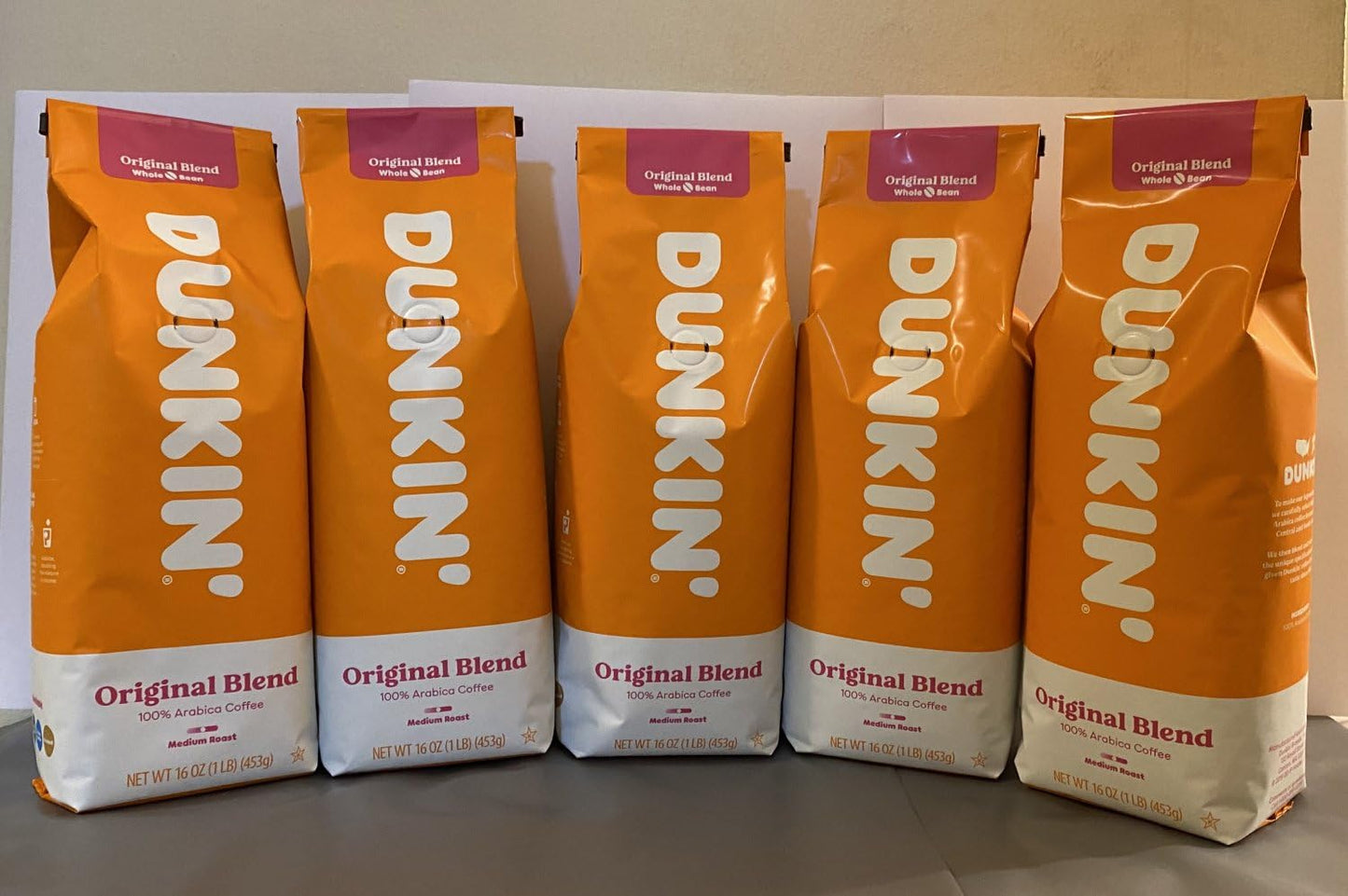 Dunkin' Donuts - Whole Bean - Original Blend (1Lb Pack Of 5)