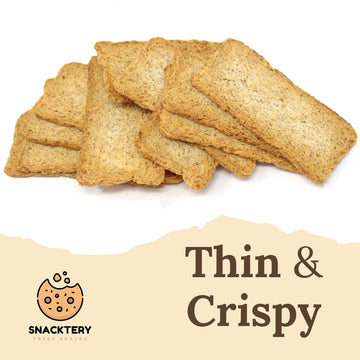 Snacktery Whole Wheat Melba Toast - Thin and Crispy Melba Toast Crackers - Mini Toasts for Dips, Spreads, Salads - 7 Oz