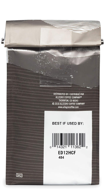 Allegro Coffee Half Caff, French Roast Ground Coffee, 12 Oz