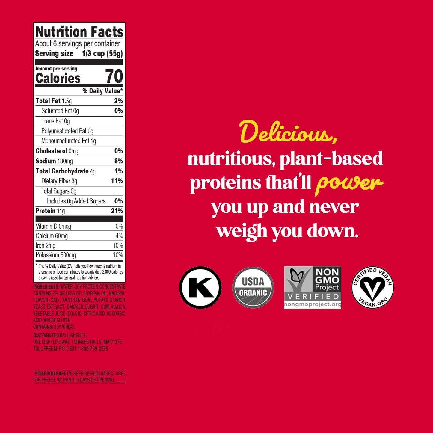 Lightlife, Smart Ground Crumbles, Fat Free, 12 Oz