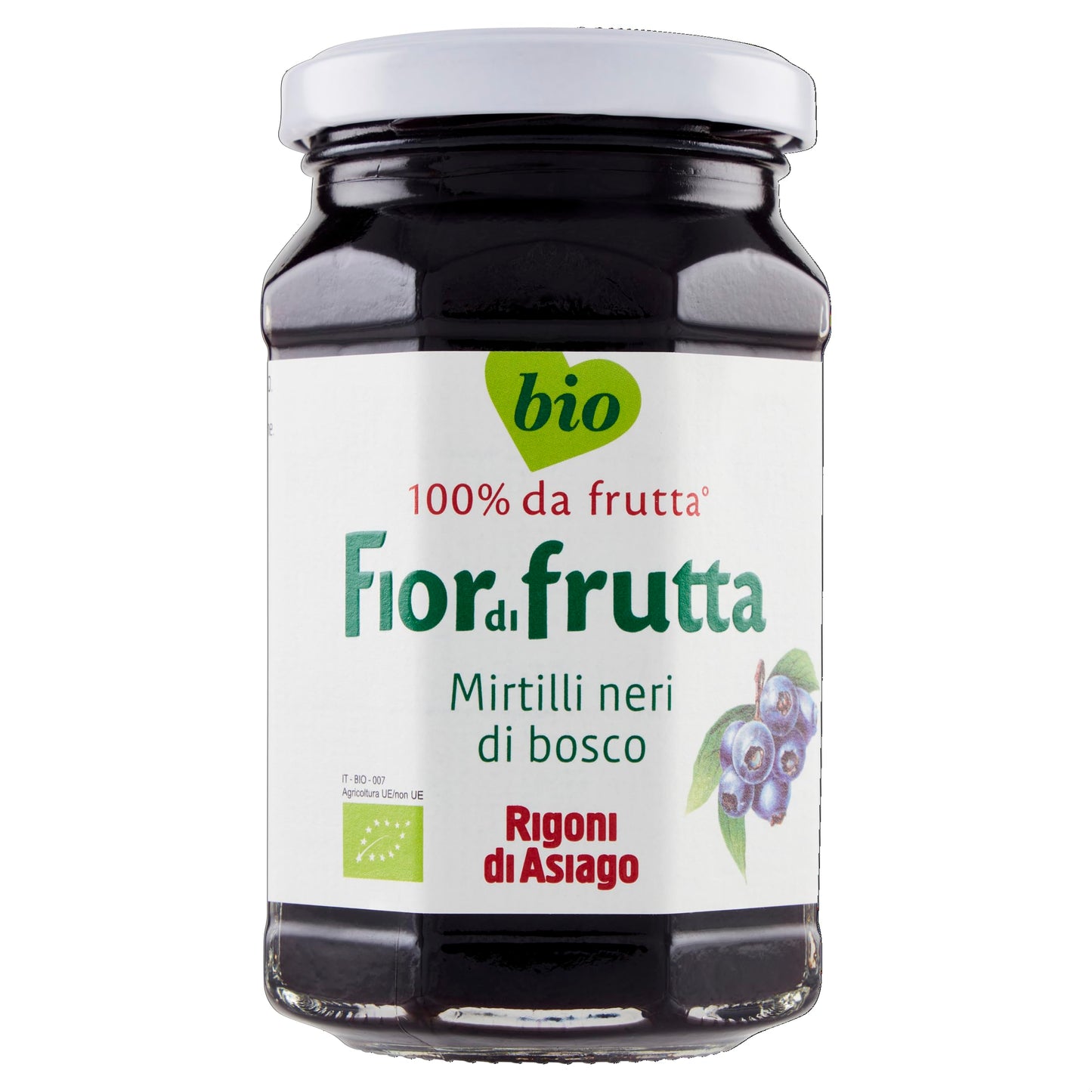 Rigoni Di Asiago Fiordifrutta Organic Fruit Spread, Wild Blueberry, 6 Count