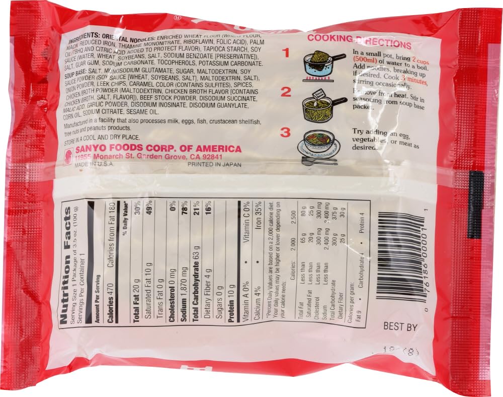 Sapporo, Noodle Ichiban Original, 3.5-Ounce (24 Pack)