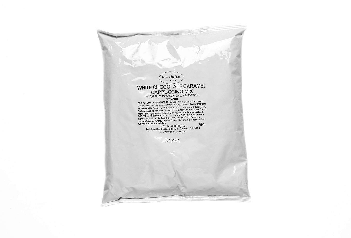 Farmer Brothers Powdered Cappuccino Mix, White Chocolate Caramel, 32 oz (Pack of 6)