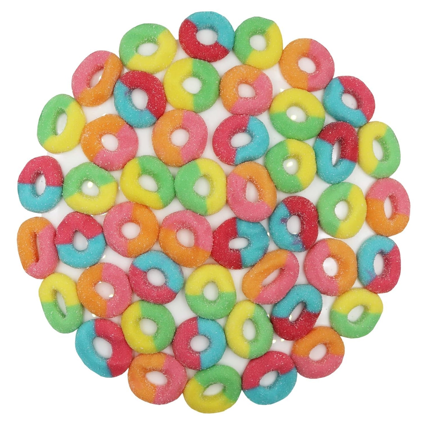 Firstchoicecandy Gummy Rings (Neon, 2.2 Pound (Pack Of 1))