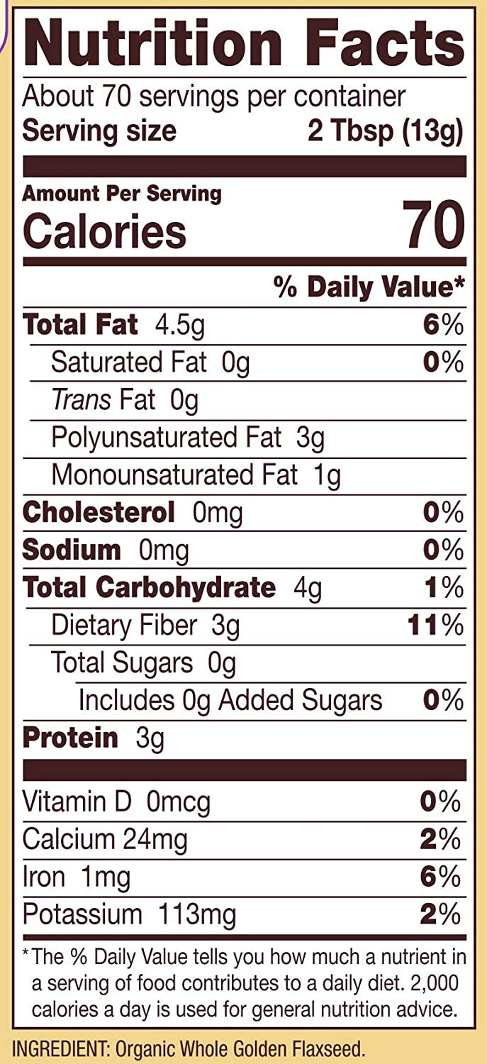 Bob'S Red Mill Organic Golden Flaxseed Meal, 32 Oz (Pack Of 2)