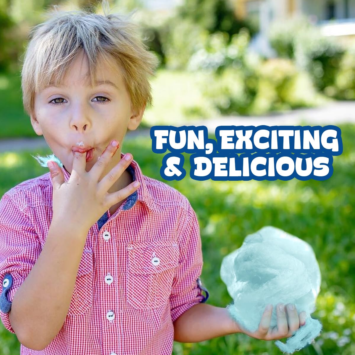 Cotton Candy 10 Pack, 10 Cotton Candy Bags Each 0.42Oz, Blue Raspberry Mini Cotton Candy, Blue Cotton Candy Individually Wrapped