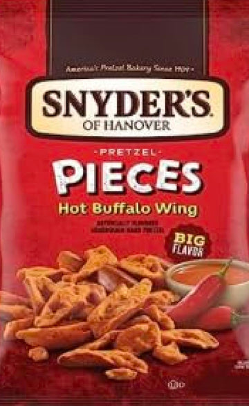 Snyder'S Hot Buffalo Wing Pretzels - 2.25 Ounce Bags, 10 Bag Set, Spicy Snack