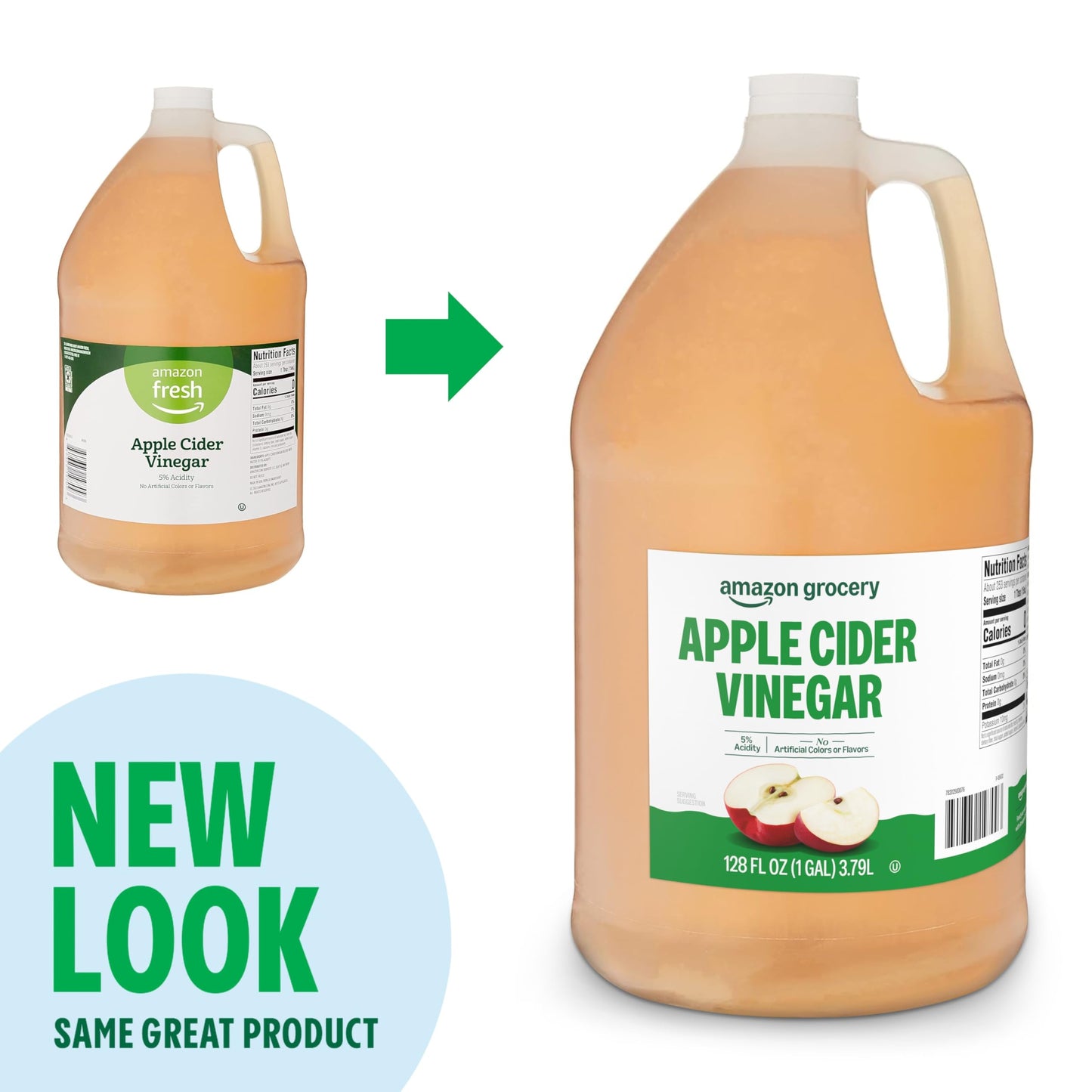 large online retailer Grocery Apple Cider Vinegar 1 Gallon 128 Fl Oz (Previously large online retailer Fresh Packaging May Vary)
