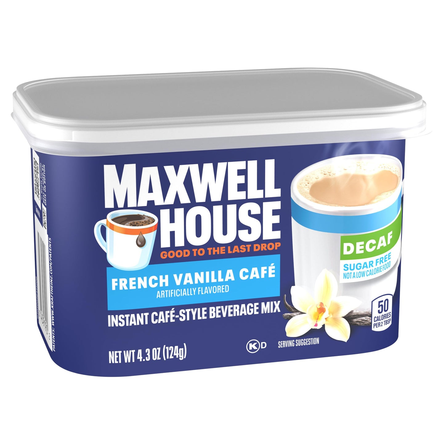 Maxwell House Sugar-Free Decaf Instant Coffee Beverage Mix, 4.3 oz Canister