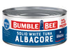 Bumble Bee Solid White Albacore Tuna In Water, 12 Oz Can - Wild Caught Tuna - 22G Protein Per Serving, High In Omega-3S - Non-Gmo Project Verified, Gluten Free, Kosher