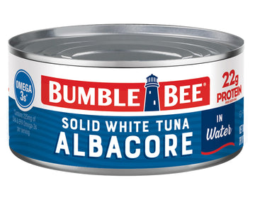 Bumble Bee Solid White Albacore Tuna In Water, 12 Oz Can - Wild Caught Tuna - 22G Protein Per Serving, High In Omega-3S - Non-Gmo Project Verified, Gluten Free, Kosher