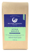 River Moon Coffee, Kona Coffee Whole Bean, Medium Roast, 2 lbs, Kona Waves Hawaiian Blend, Sustainably Farmed, 100% Arabica