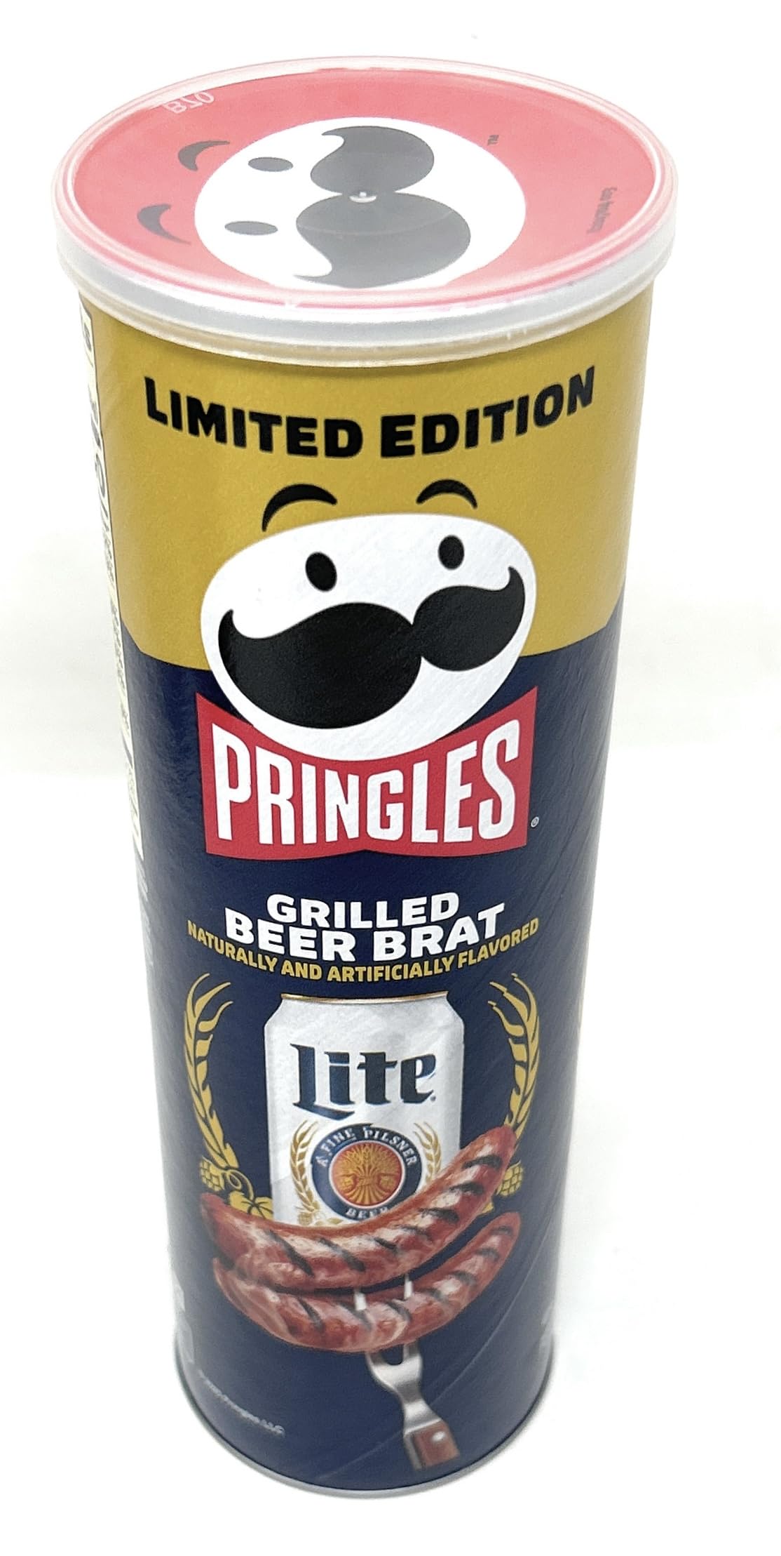 Pringles malt-inspired Potato Chips Variety Set - 3 Flavors (Braised Steak, Chicken, Grilled Brat) - 5.5oz - Pack of 3 Cans