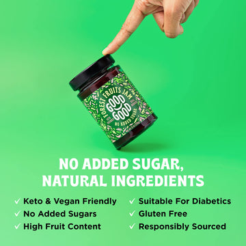 Good Good No Added Sugar Forest Fruit Jam - Keto Friendly Jelly - Low Carb, Low-Calorie And Vegan - Diabetic Friendly - 12Oz / 330G (Pack Of 1)