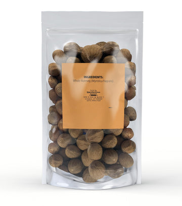 Unpretentious Whole Nutmeg, Gluten Free, 1 lb Resealable Bag, Ideal for Holiday Dishes & Baked Goods