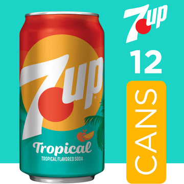 7UP Tropical Soda 12 fl oz cans 12 pack