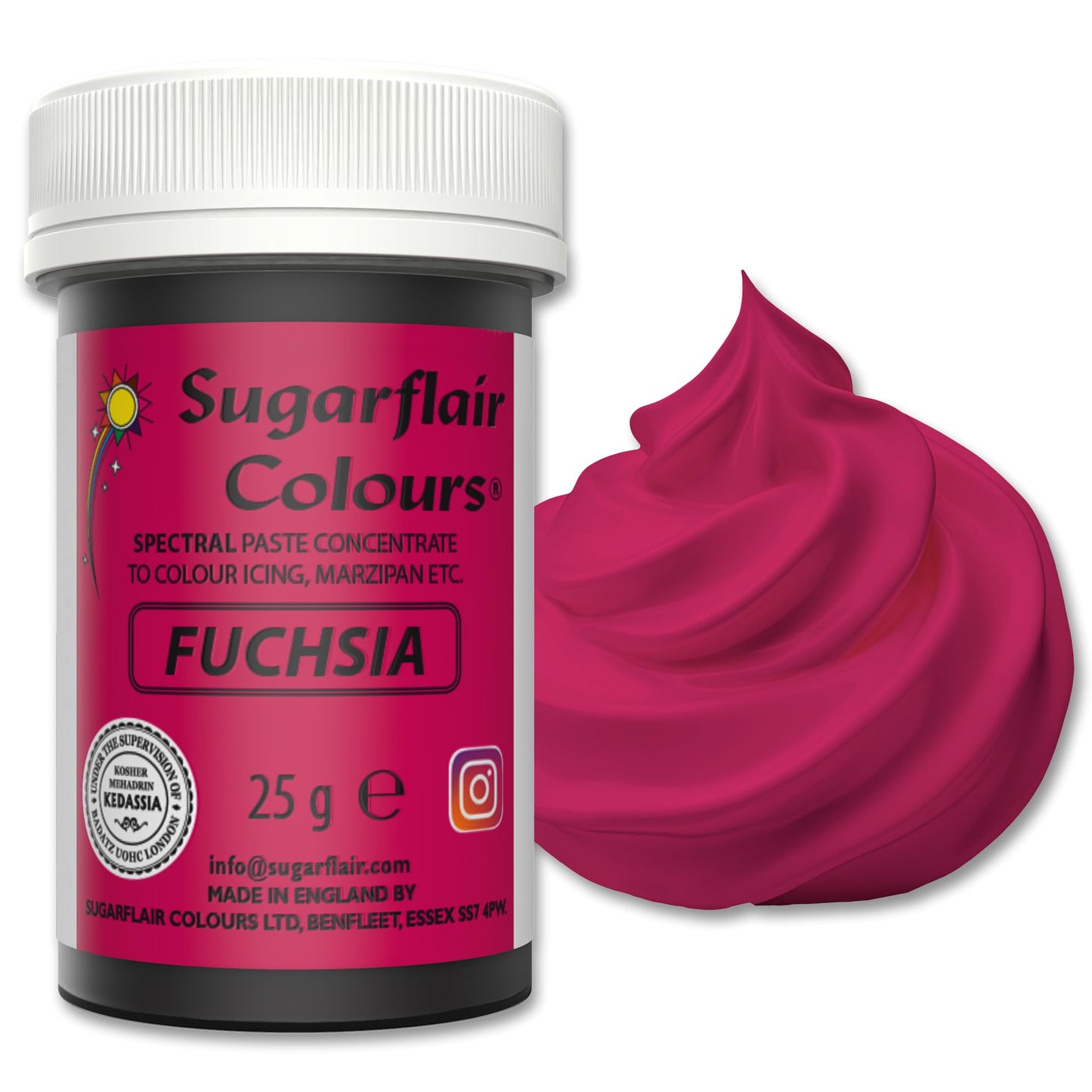 Sugarflair Spectral Edible Food Colouring Colour Paste Icing 25G - Fuchsia
