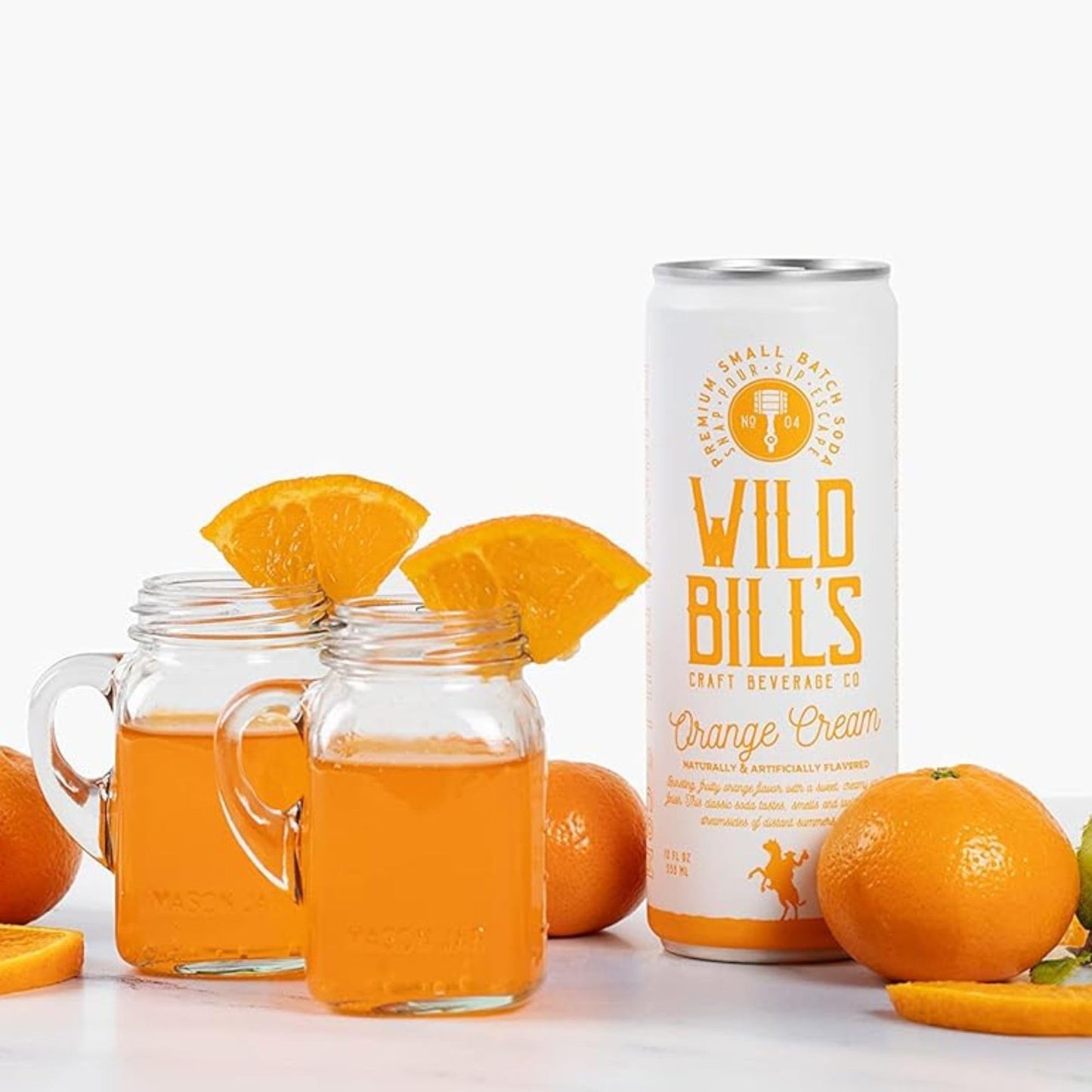 Wild Bills Orange Cream Soda - Caffeine Free, Gluten Free, Vegan - 12 Oz 12 Pack, Model WBSD14